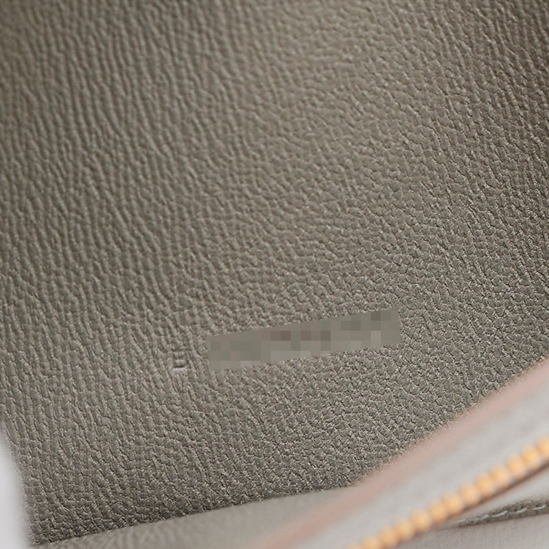 ベアンスフレ 二つ折り長財布 クロコアリゲーター パールグレー ゴールド金具 B刻印 長財布