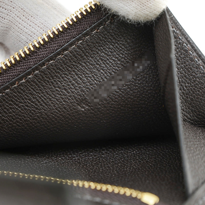 ベアンコンパクト 財布 アリゲーターリセ マカサー ゴールド金具 W刻印 二つ折り財布