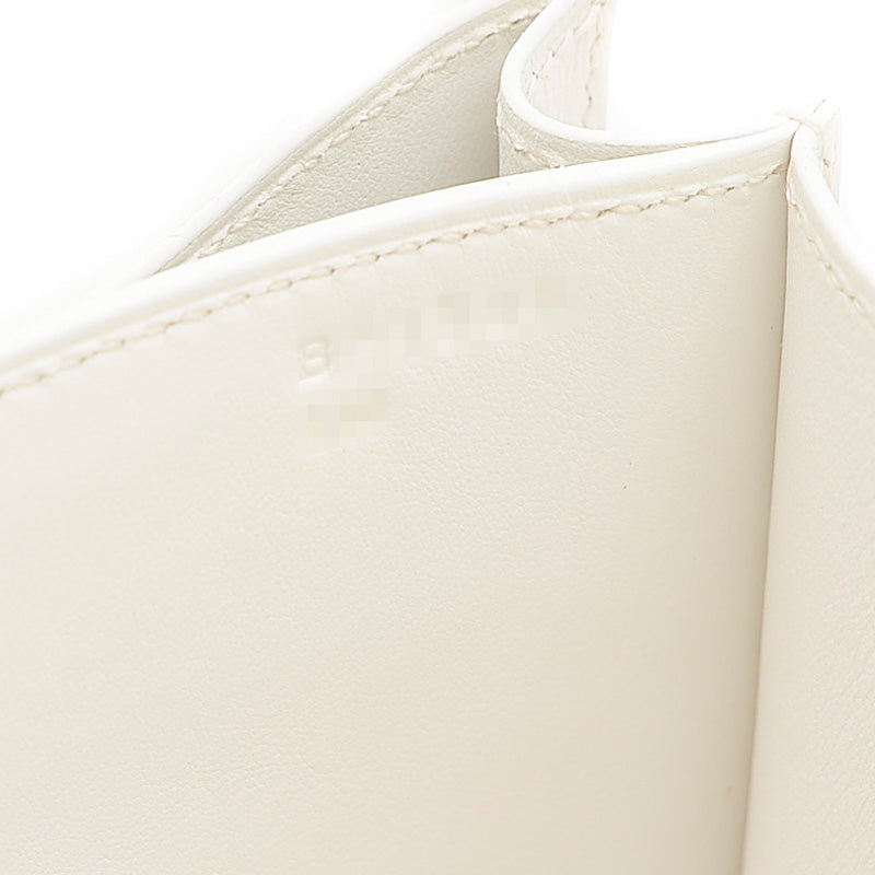 コンスタンスミニ 18 エバーカラー ニューホワイト クロコ金具 B刻印 ショルダーバッグ