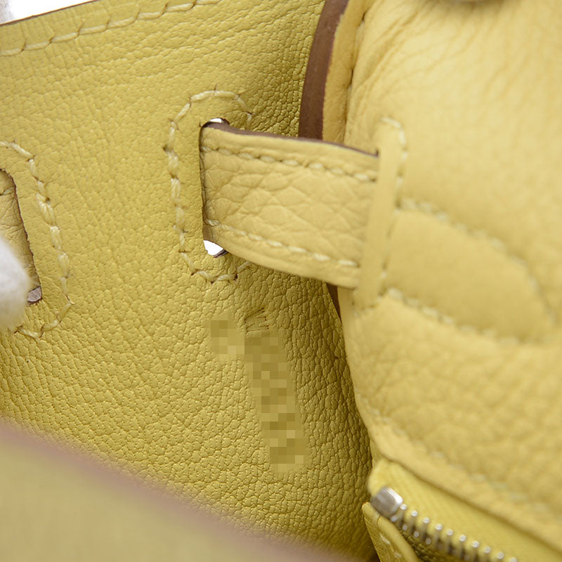 ケリー25 内縫い トゴ ジョーヌプッサン シルバー金具 W刻印 ハンドバッグ