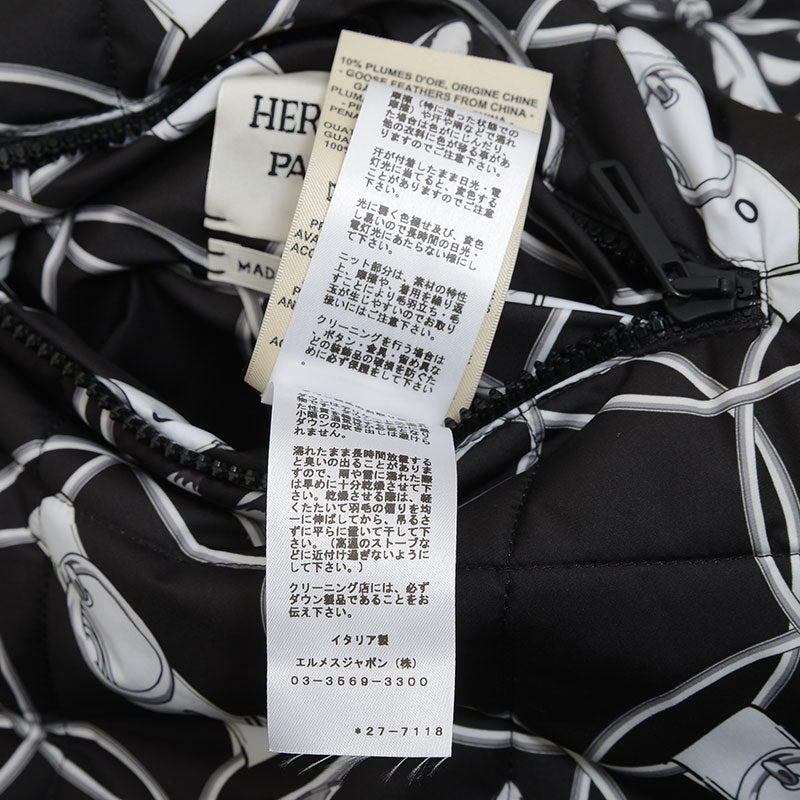 リバーシブル ダウン La Promenade du Matin 朝の散歩 ブラック レディース 34サイズ ダウンジャケット