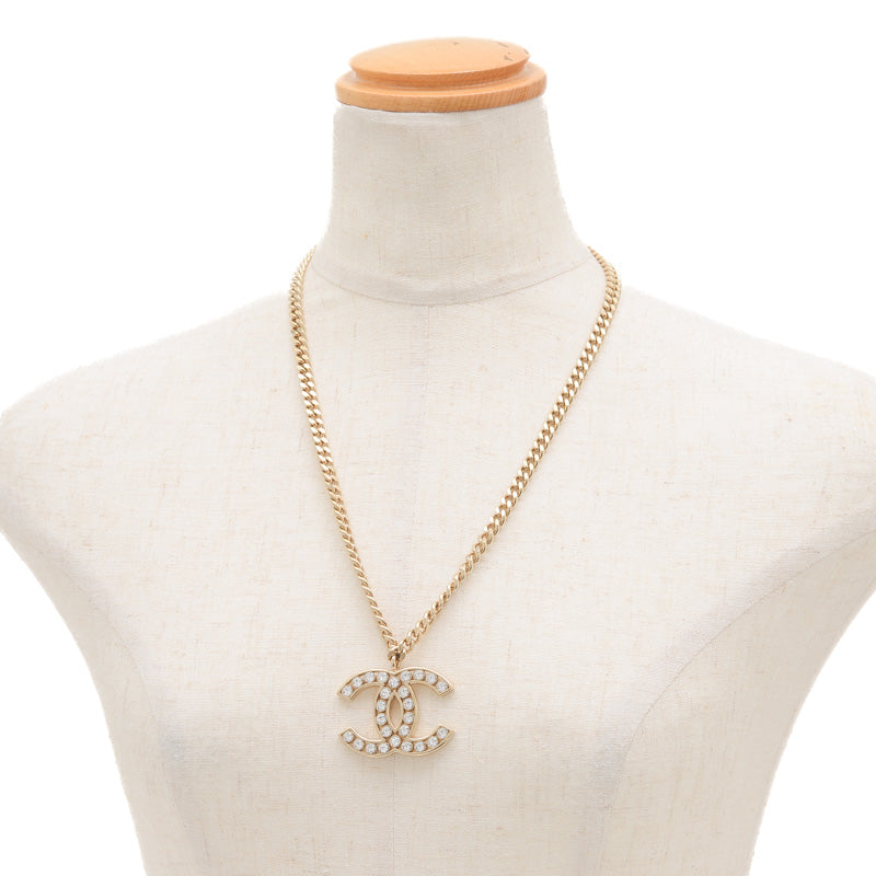 ココマーク チェーンネックレス メタル ラインストーン ゴールド L21P ネックレス