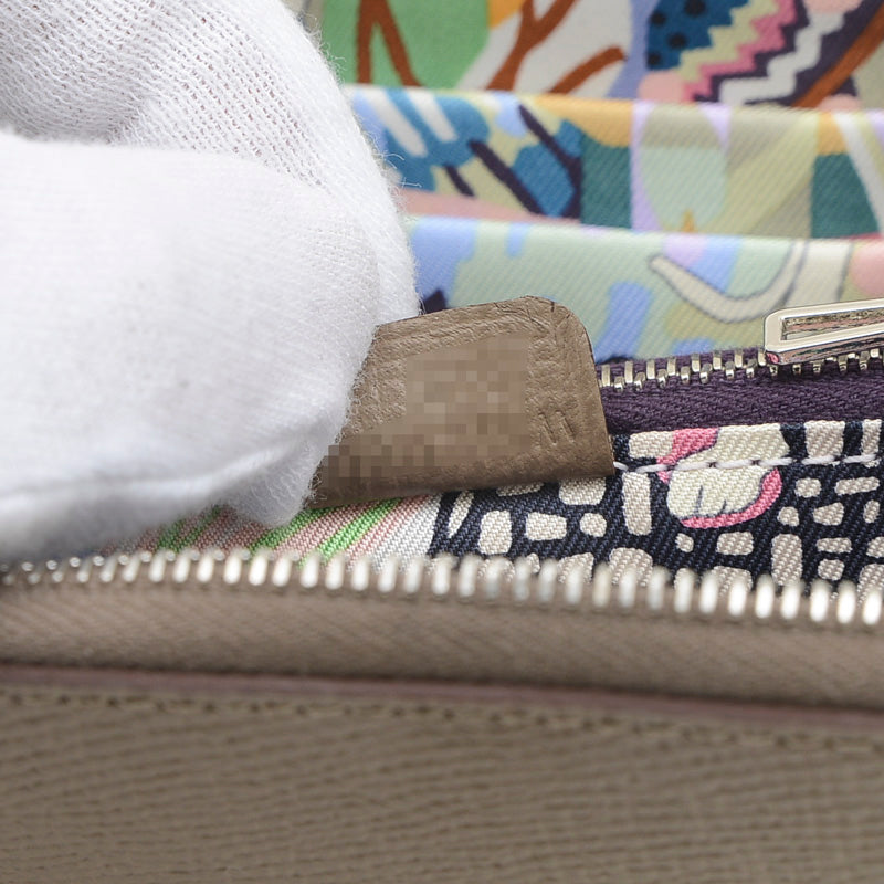 アザップ コンパクト シルクイン エプソン エトゥープ W刻印 二つ折り財布