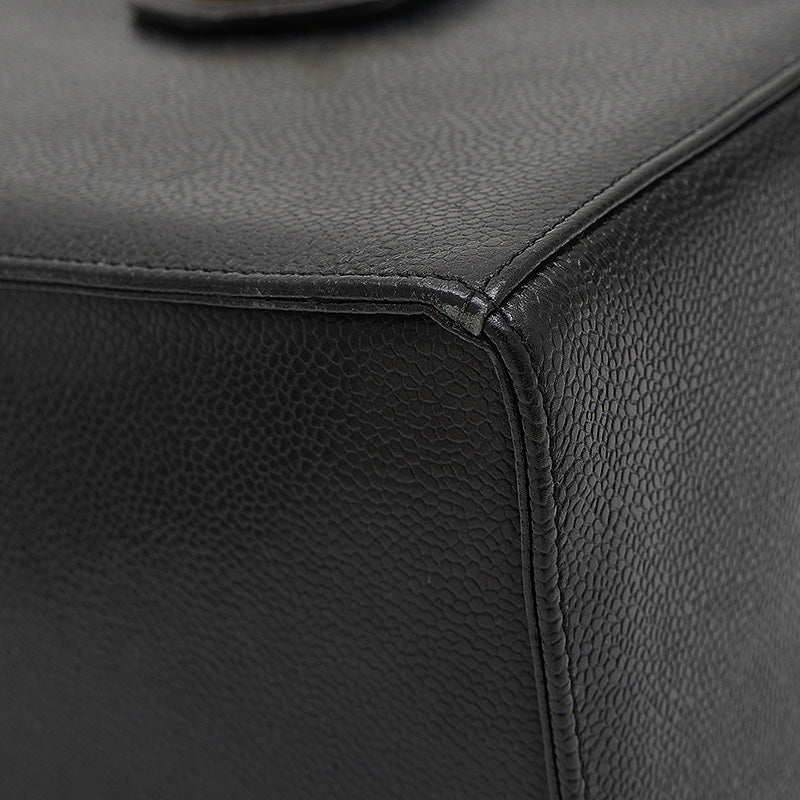 ココマーク バニティバッグ キャビアスキン ブラック A01999 バニティバッグ