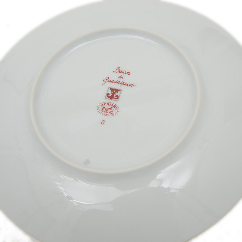 ガダルキヴィール パンプレート 17cm お皿 陶器 ホワイト/レッド 2枚セット 食器