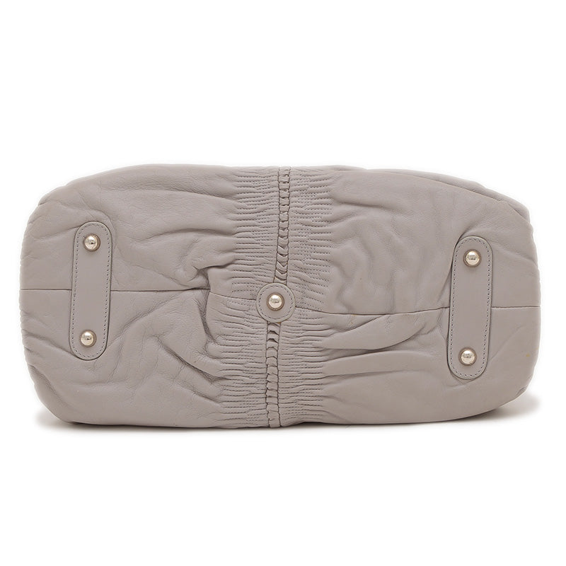 カレーニナ ハンドバッグ レザー グレー ハンドバッグ