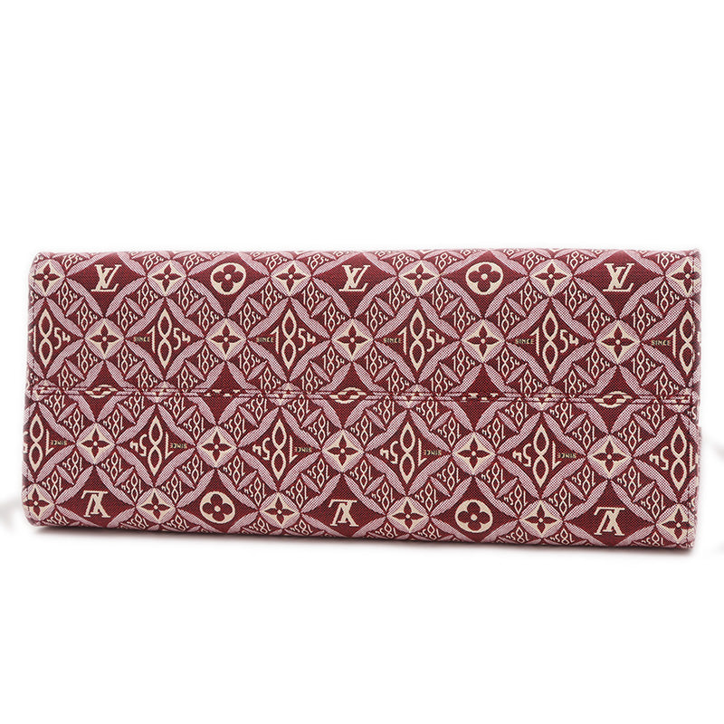 モノグラムジャガード オンザゴーGM トートバッグ ボルドー/ピンク M57185 トートバッグ