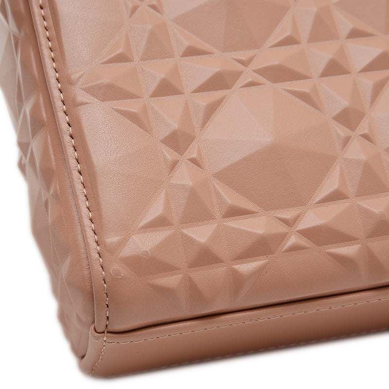 レディディオール Dジョイ ミディアム カナージュ 3WAYバッグ カーフ ピンクベージュ ショルダーバッグ