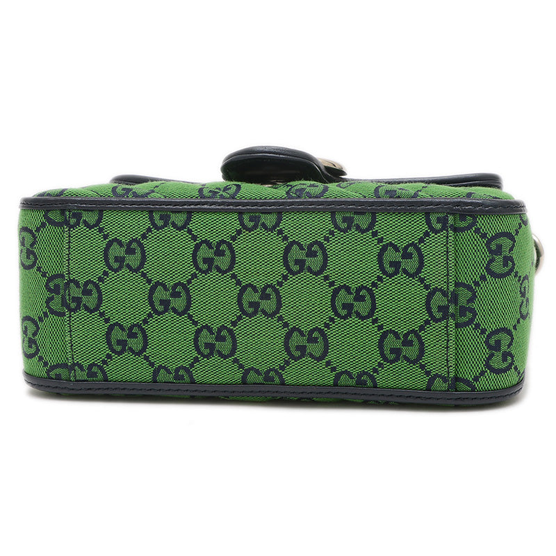 GGキャンバス スモール トップハンドル 2WAYバッグ グリーン 583571 ハンドバッグ