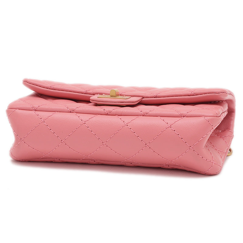 2.55 ウエストポーチ カーフスキン ピンク ゴールド金具 ソルド品 ウエストバッグ