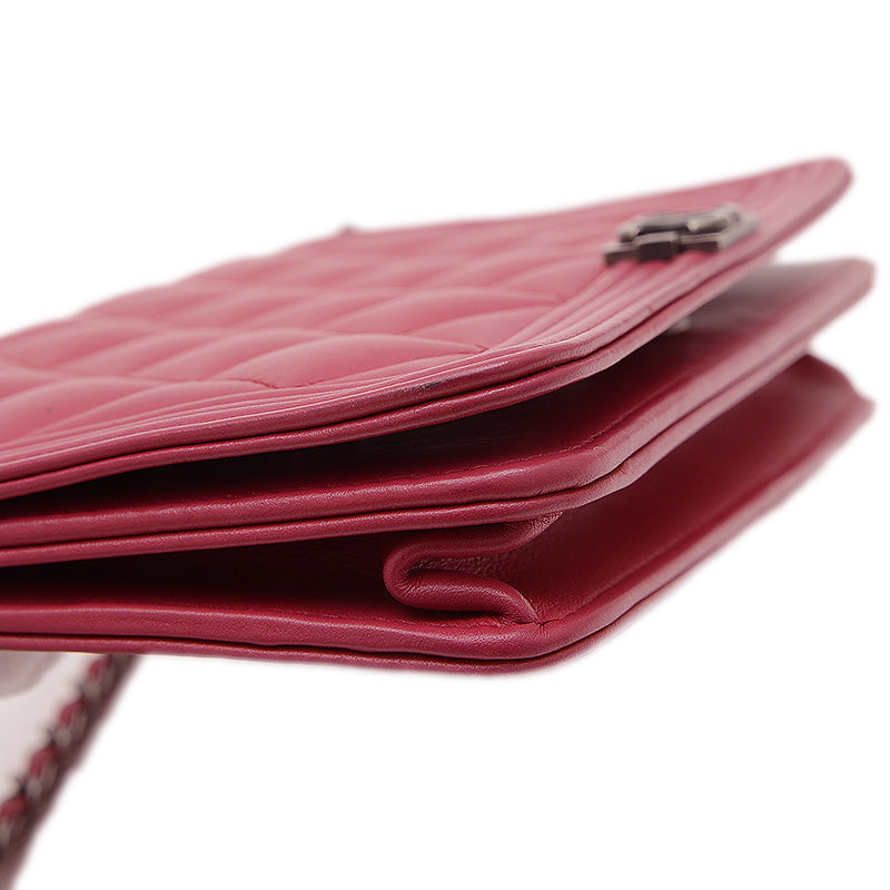 ボーイシャネル チェーンウォレット ラムスキン ピンク シルバー金具 A81969 ショルダーバッグ