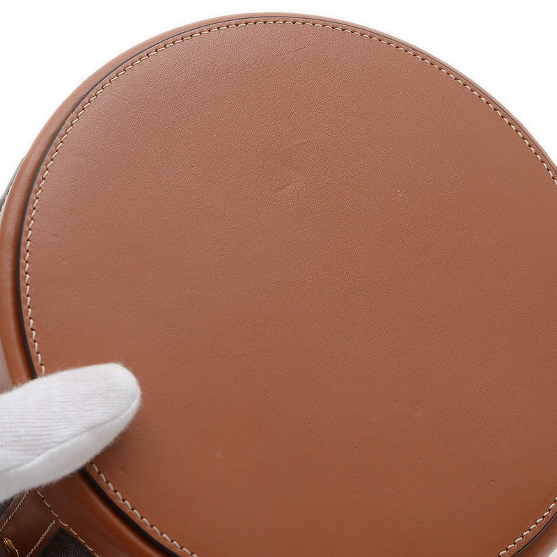 トリオンフ タンブール ミディアム ショルダーバッグ タン/ブラック ショルダーバッグ