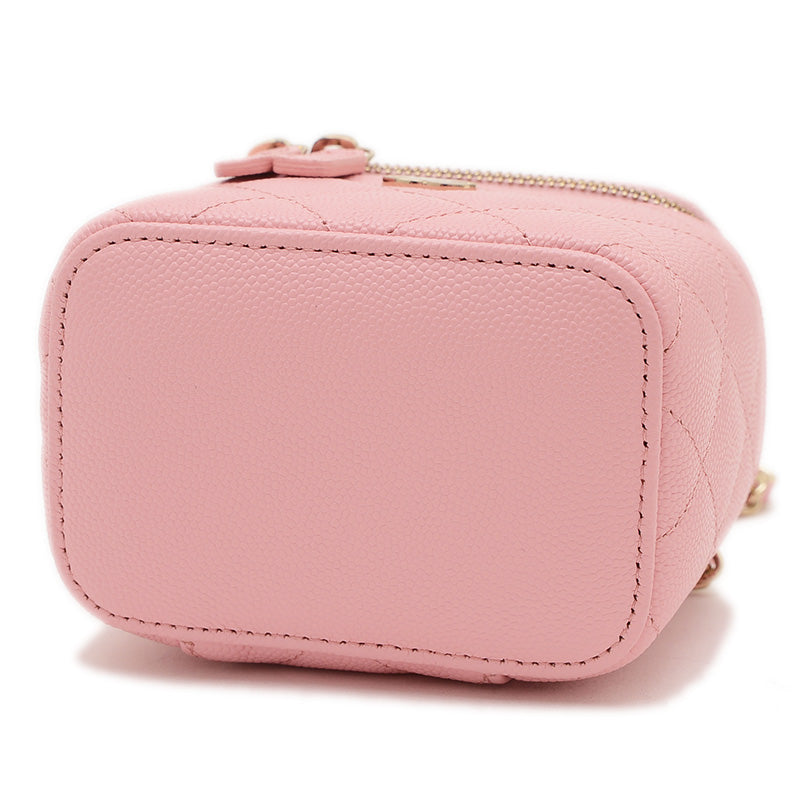 クラシック スモールバニティ チェーンショルダー ピンク AP1340 ショルダーバッグ