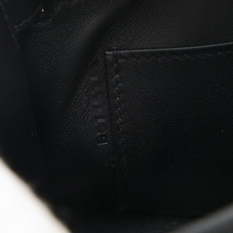 ポシェットケリー スイフト ブラック シルバー金具 B刻印 ハンドバッグ