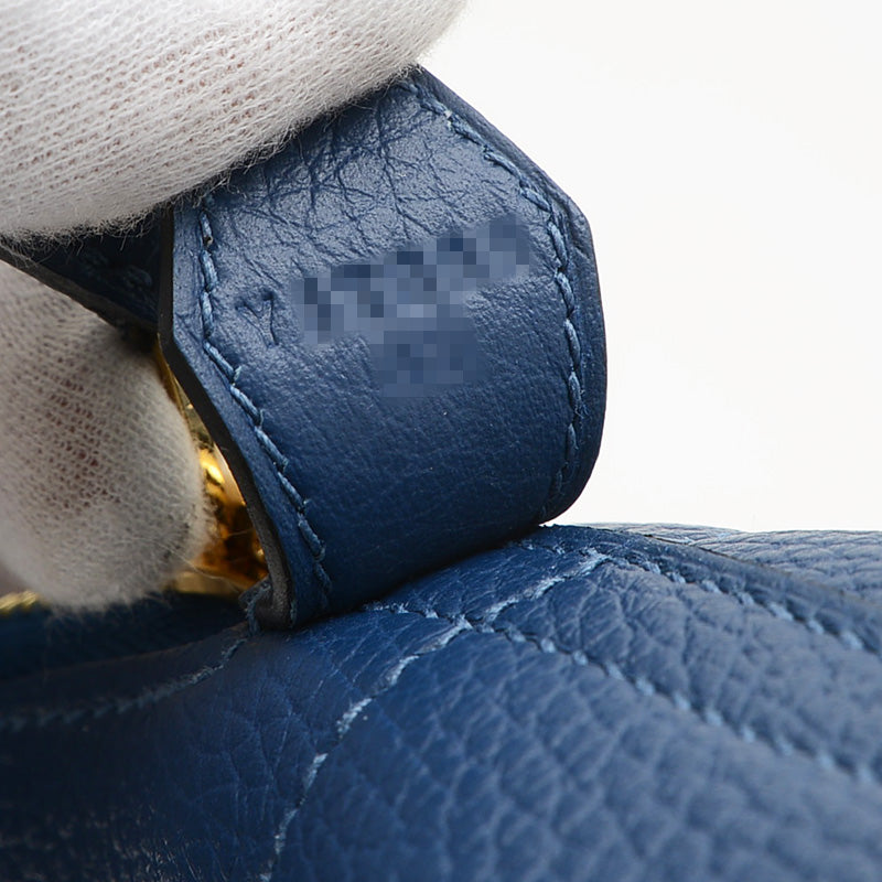 ボリード31 トリヨン ディープブルー ゴールド金具 Y刻印 ハンドバッグ