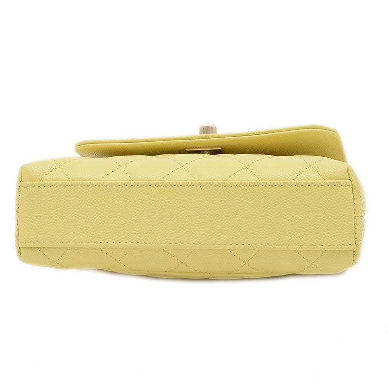 ココハンドル エクストラミニ 2WAYバッグ キャビアスキン イエロー AP4244 ハンドバッグ