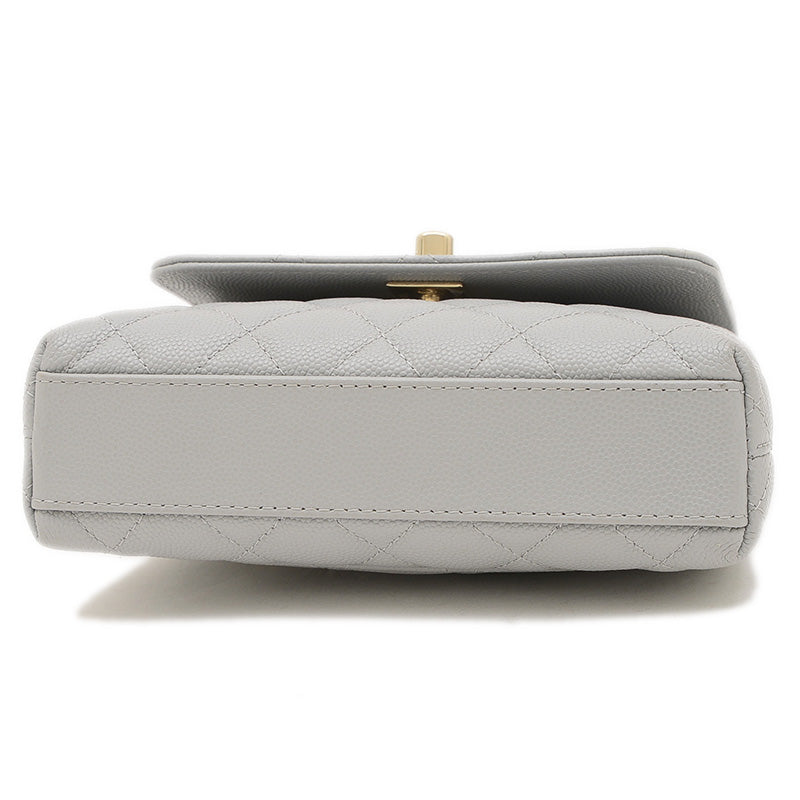 ココハンドル エクストラミニ 2WAYバッグ キャビアスキン グレー AP4244 ハンドバッグ