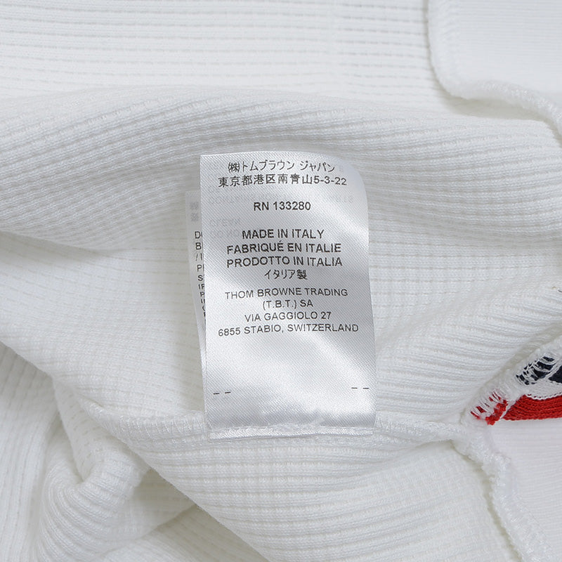 4BAR ストライプ ジップアップパーカー コットン ホワイト メンズ 3サイズ パーカー