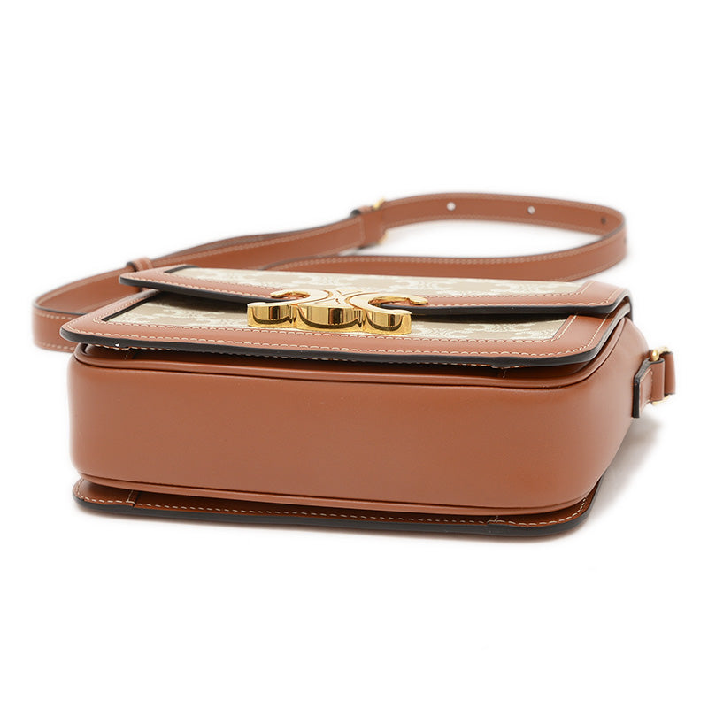 ティーン トリオンフ ショルダーバッグ キャンバス/レザー グレージュ/タン 188882 ショルダーバッグ