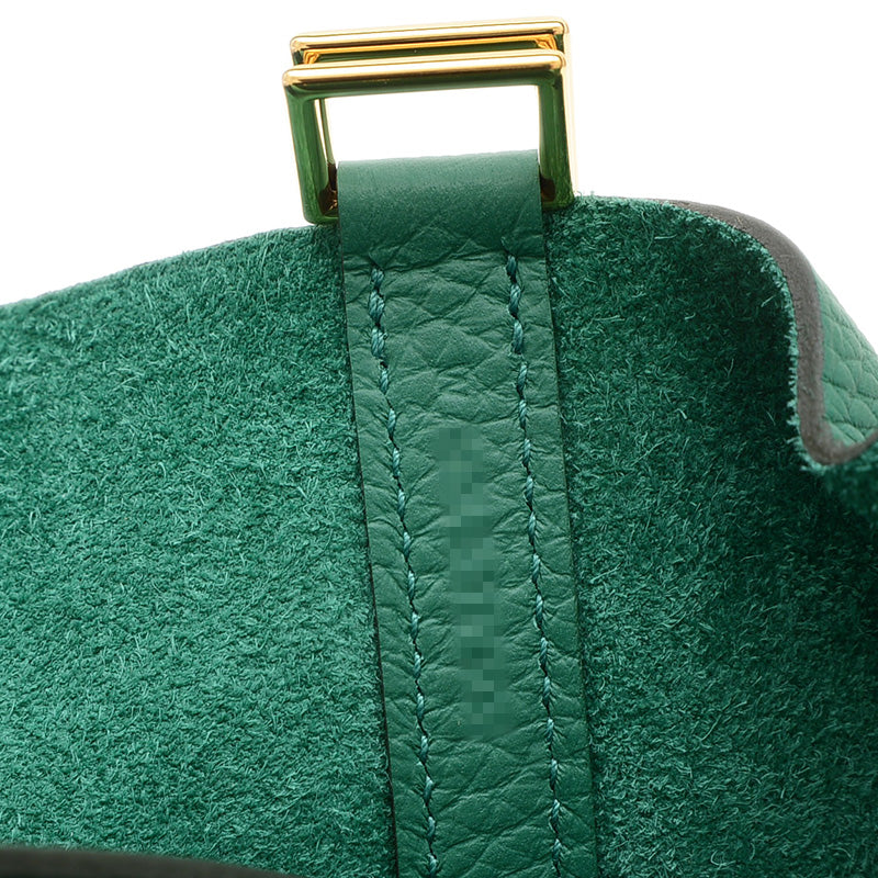 ピコタンロック PM 18 トリヨン ヴェールヴェルティゴ ゴールド金具 W刻印 ハンドバッグ