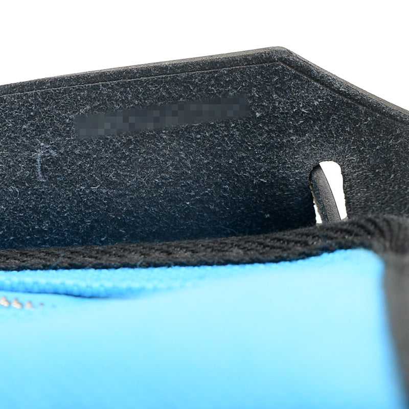 エールバッグジップ 20 トワルミリタリー/レザー ブルーリヴィエラ/ブラック K刻印 ショルダーバッグ