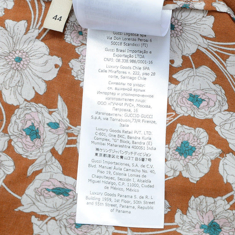 フローラルプリント レース トリムツイルドレス ワンピース 704249 44サイズ ワンピース