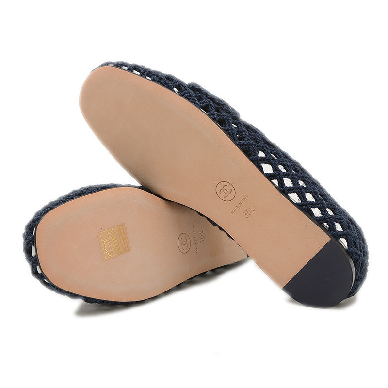 ココマーク ローファー ブレードコード ネイビー ゴールド金具 レディース 36サイズ ローファー