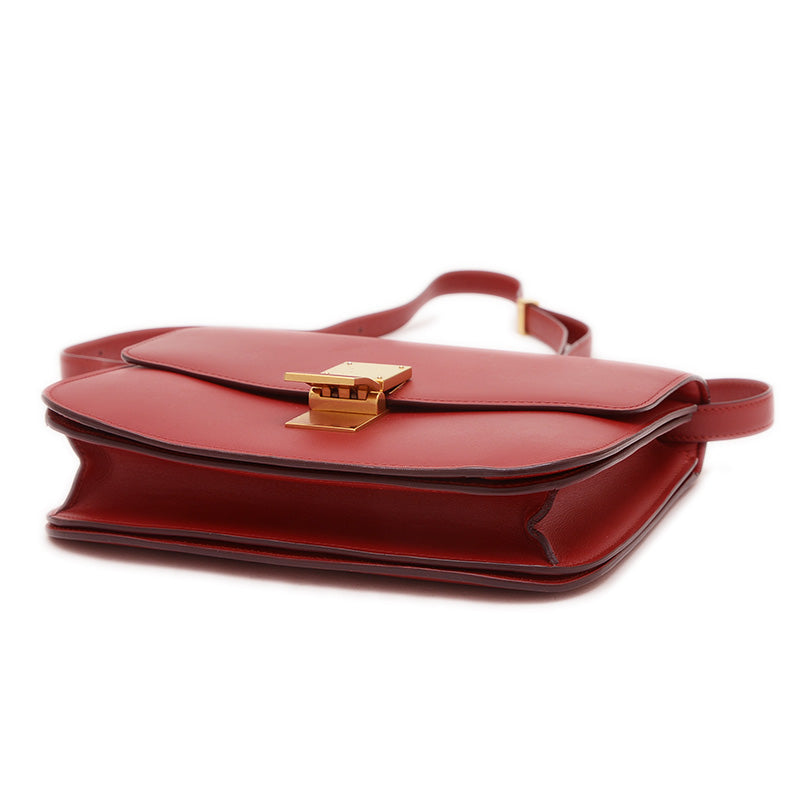 クラシックボックス ショルダーバッグ カーフ レッド 189173 ショルダーバッグ
