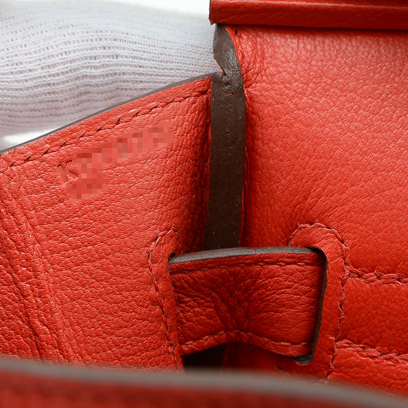 バーキン30 トゴ ルージュラデュー シルバー金具 K刻印 ハンドバッグ