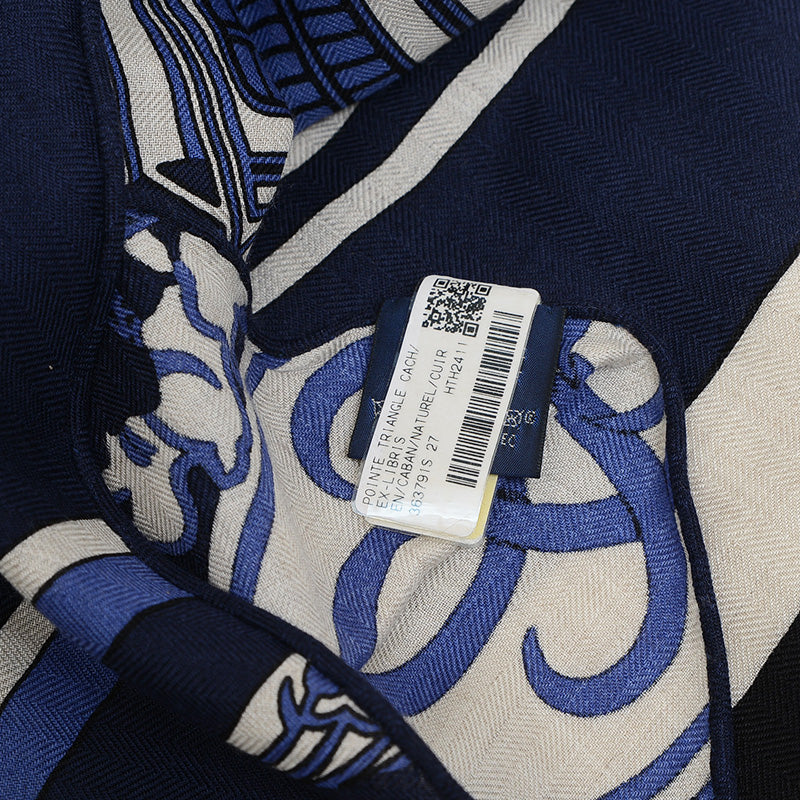 トライアングルジェアン ショール エクスリブリス キャバン/ナチュラル/キュイール スカーフ