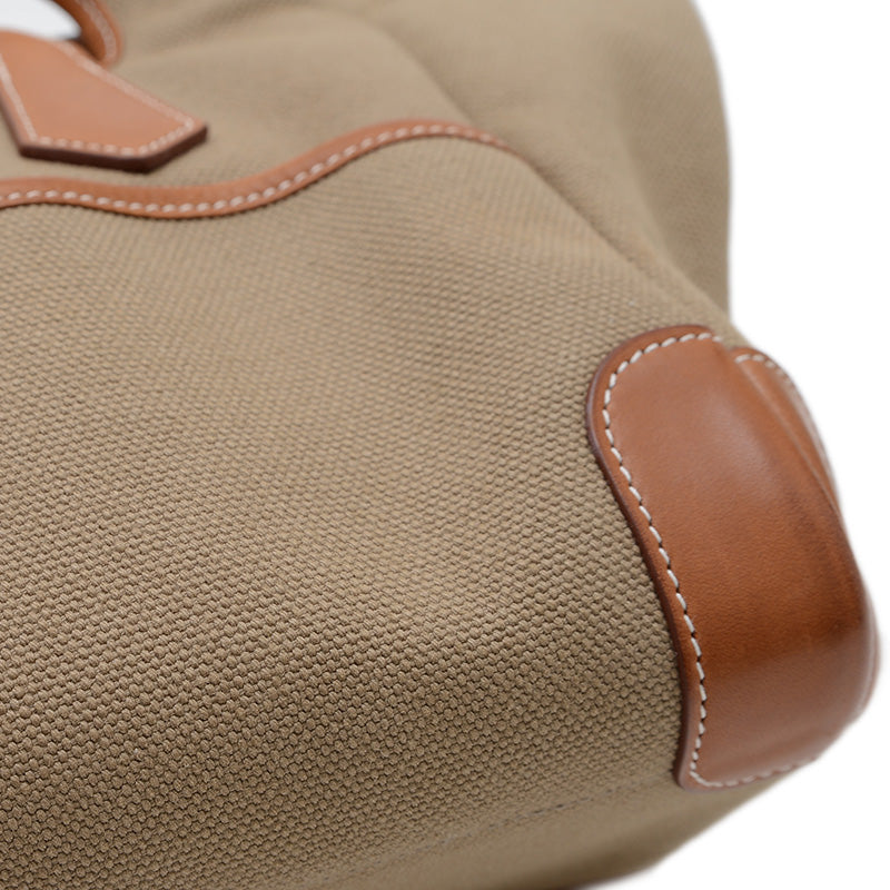 パスパス35 ハンドバッグ トワルアッシュ/バレニア カーキ/ブラウン □R刻印 トートバッグ