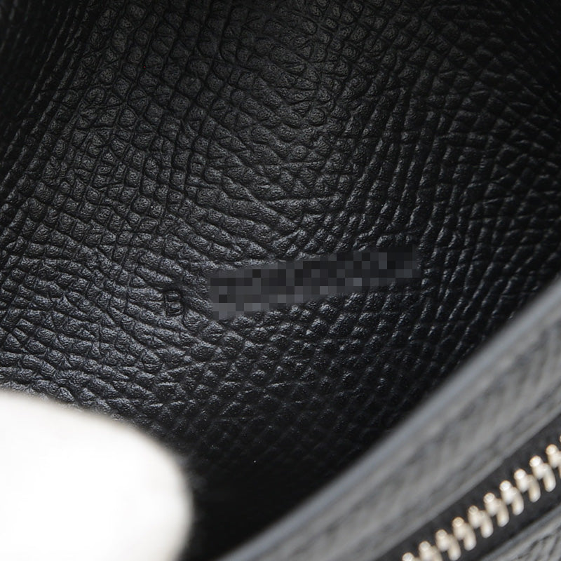 ベアンコンパクト タッチ エプソン/アリゲーター ブラック シルバー金具 B刻印 二つ折り財布