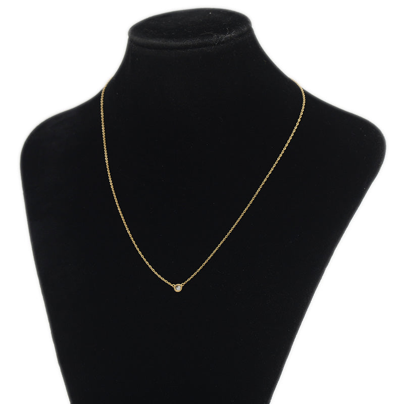 バイザヤード ネックレス ダイヤ約0.12ct K18YG ネックレス