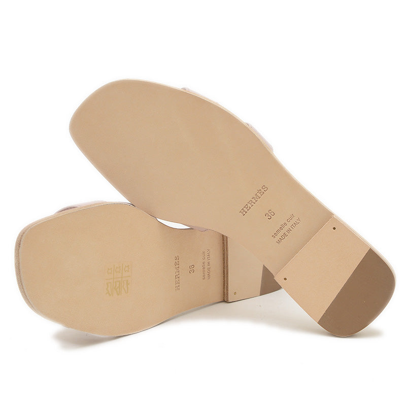 サンダル オラン レザー ピンク レディース #36 H021056Z サンダル