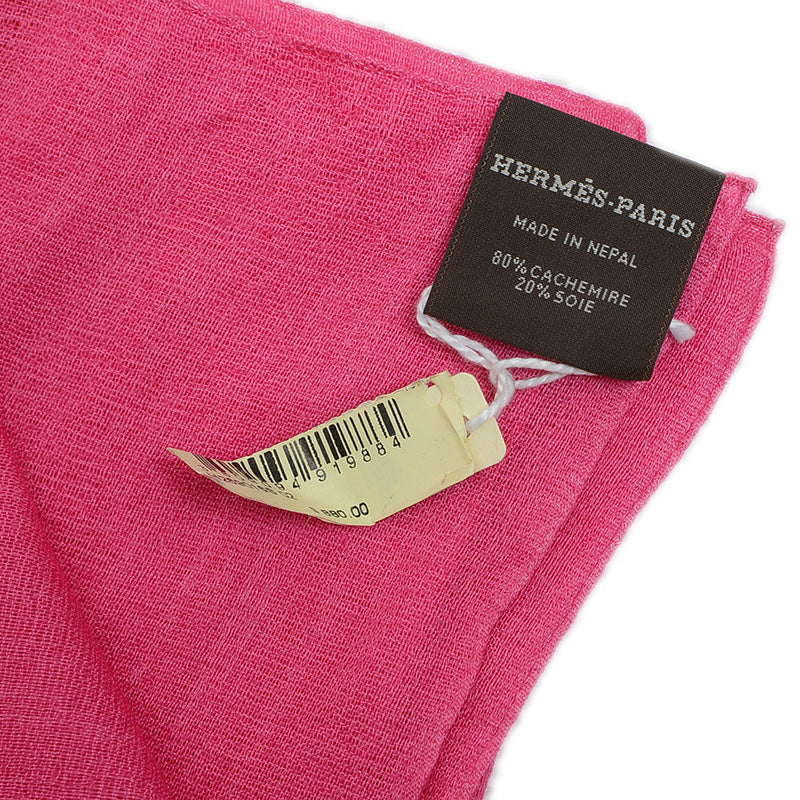 大判ショール 140 H バイブレーション カシミヤ混 ローズ/ルージュ ストール