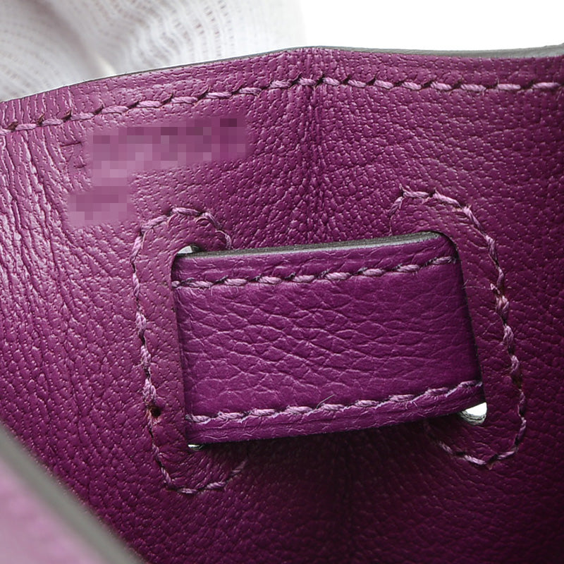 ケリー28 内縫い エバーカラー アネモネ シルバー金具 Z刻印 ハンドバッグ