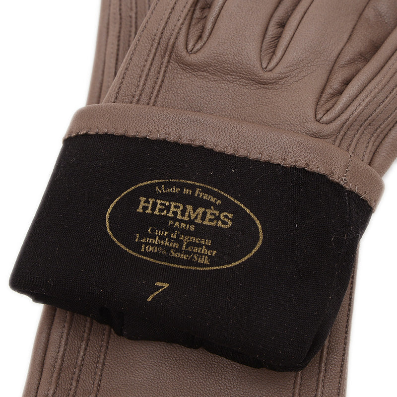 グローブ 手袋 レザー エトゥープ レディース #7 手袋