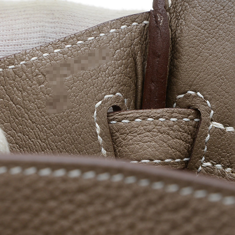 バーキン25 トゴ エトゥープ ゴールド金具 D刻印 ハンドバッグ