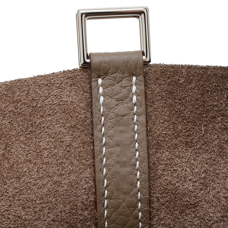 ピコタンロック MM 22 トリヨン エトゥープ シルバー金具 K刻印 ハンドバッグ