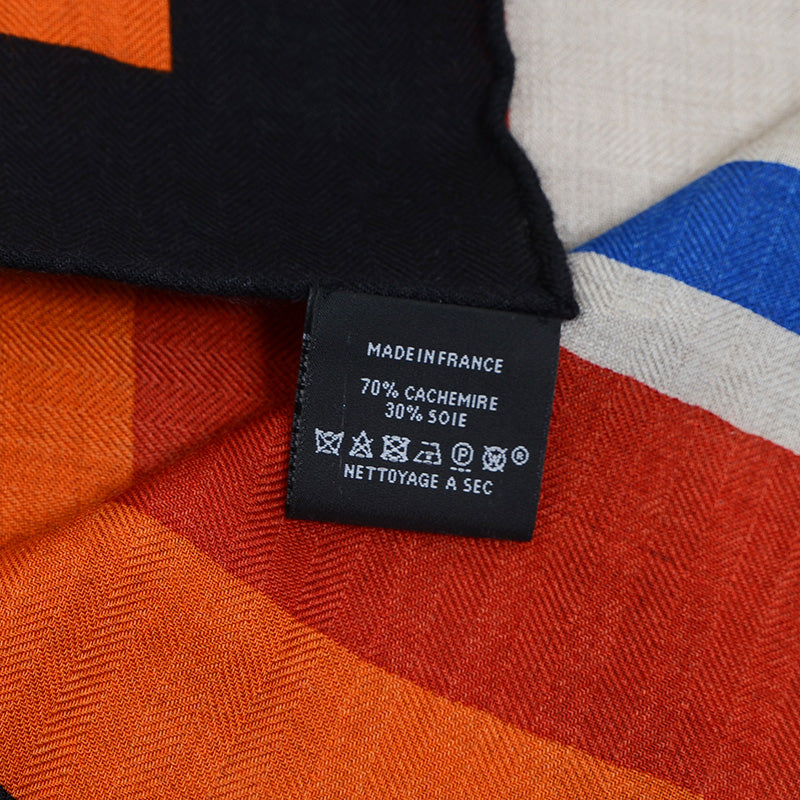 カレ140 馬着とともに シルク マルチカラー スカーフ