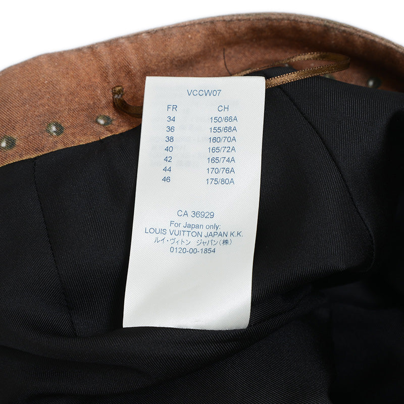 モノグラム プリント スカート コットン混 ブラウン レディース #34 スカート