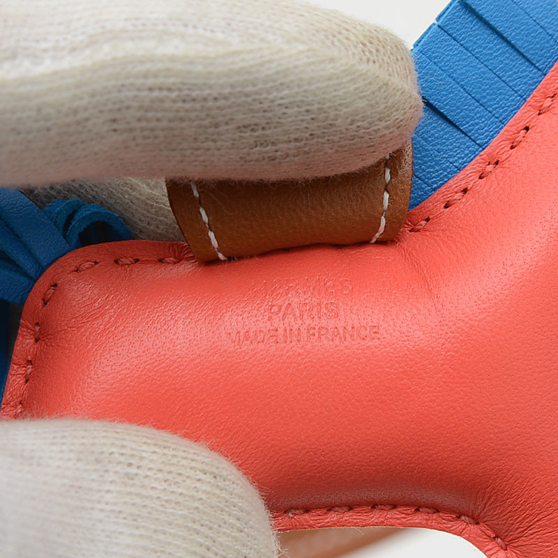 ロデオPM バッグチャーム ローズテキサス/ブルーザンジバル/ゴールド Y刻印 バッグチャーム