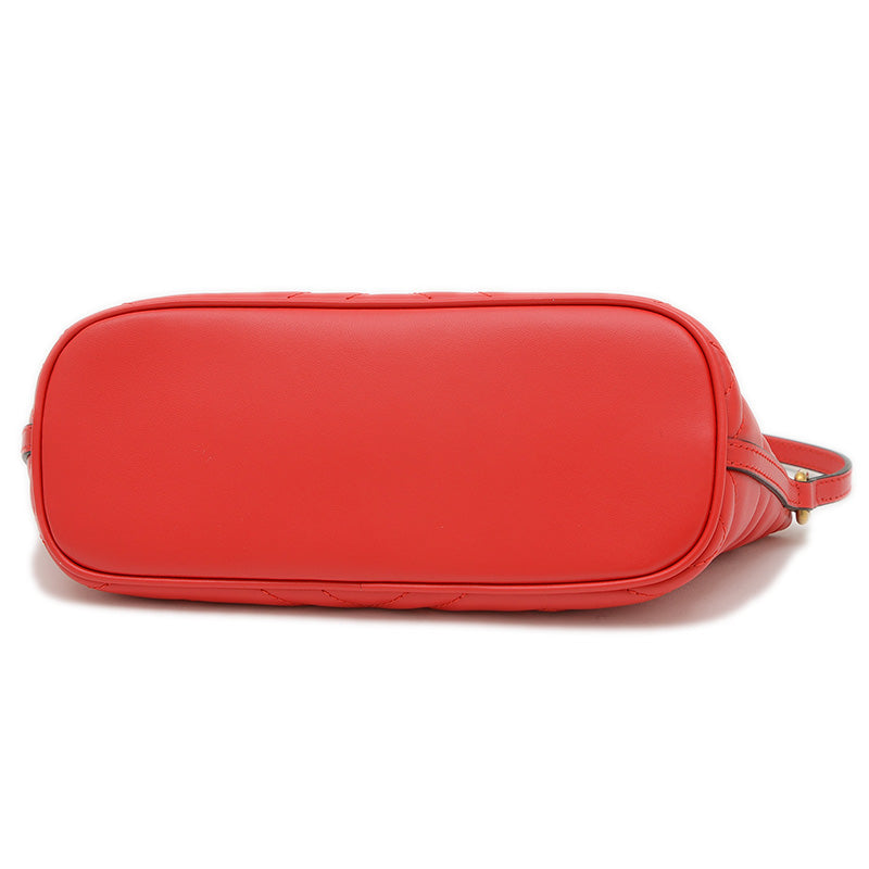 GGマーモント ワンショルダーバッグ レザー レッド 739166 ショルダーバッグ