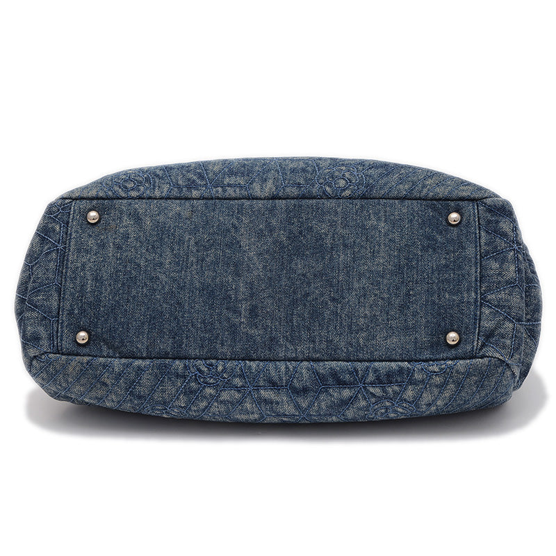 カメリア チェーンバッグ デニム ブルー シルバー金具 A66903 ショルダーバッグ