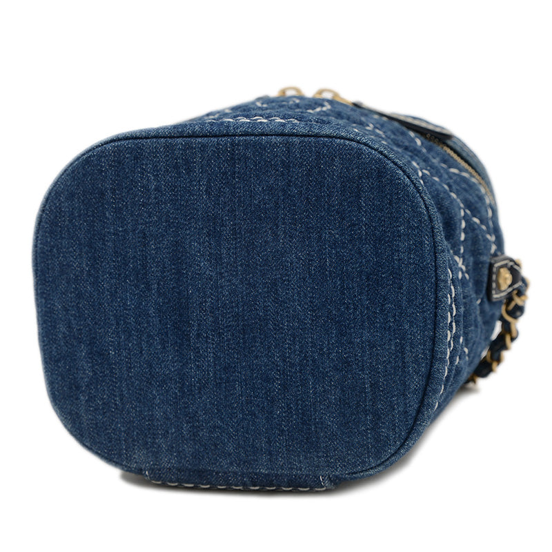 ココマーク バニティ チェーンショルダー 2WAYバッグ デニム ブルー AS1336 ハンドバッグ