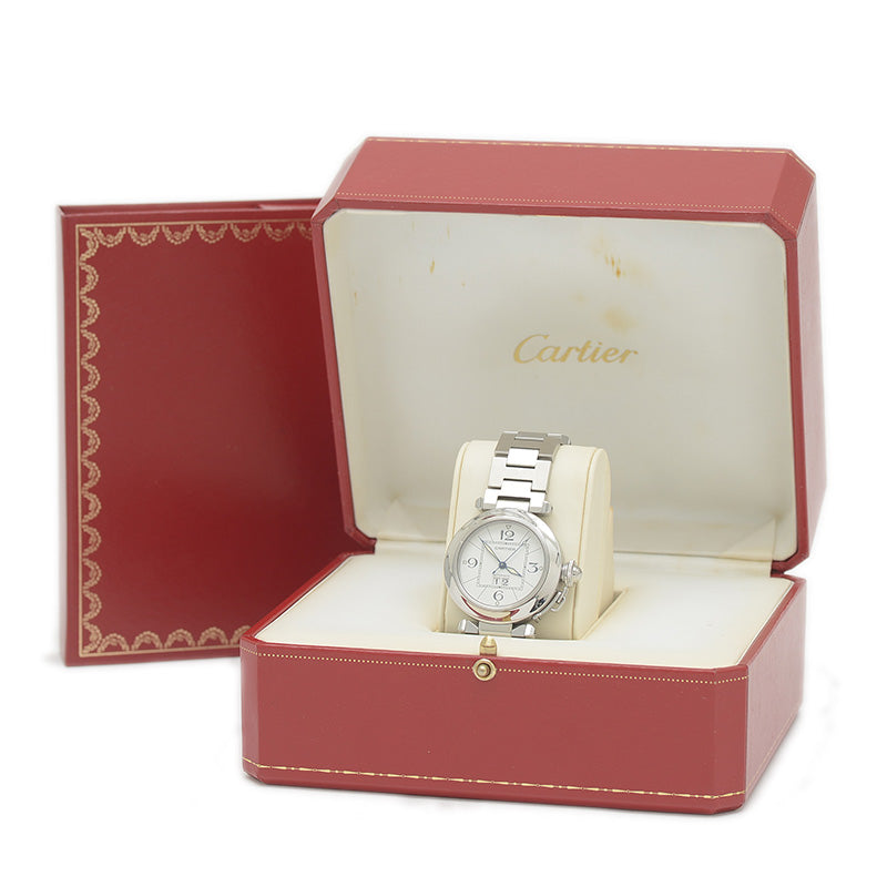 パシャC ビッグデイト ボーイズ 白文字盤 SS オートマ 腕時計