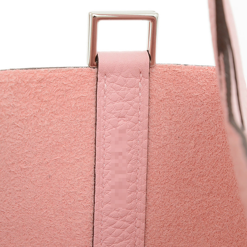 ピコタンロック PM 18 トリヨン ローズサクラ シルバー金具 K刻印 ハンドバッグ