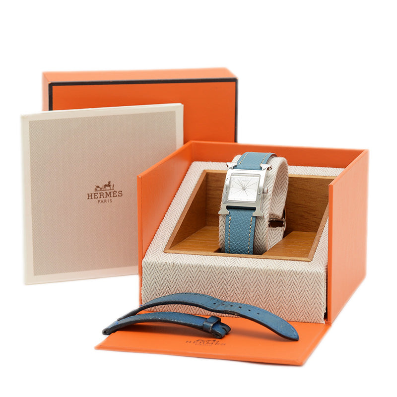 Hウォッチ ミニ レディース シルバー文字盤 HH1.210 社外ベルト 腕時計