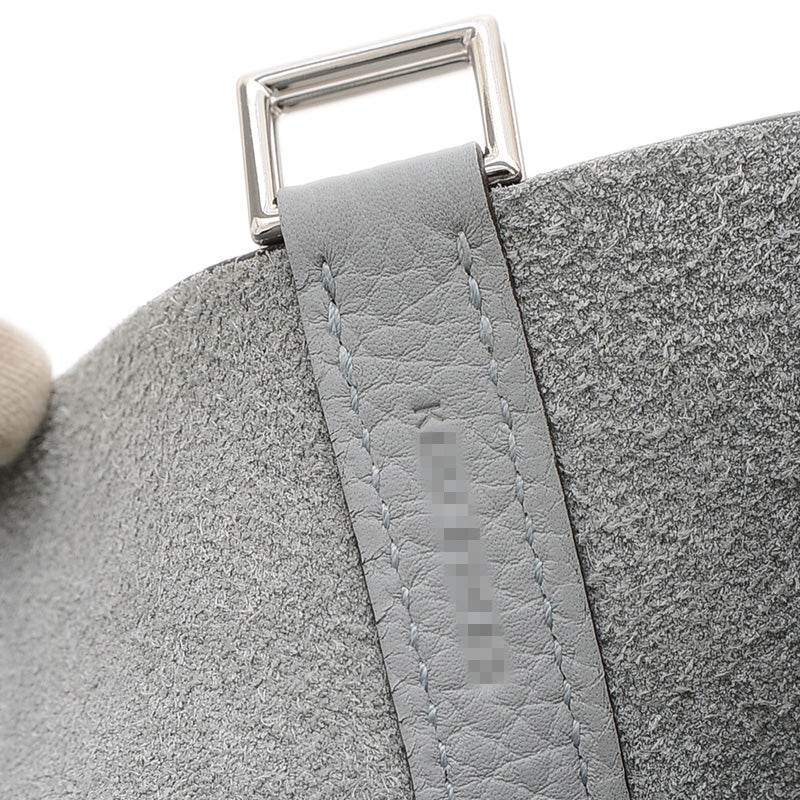 ピコタンロック PM 18 ブルーグラシエ シルバー金具 K刻印 ハンドバッグ