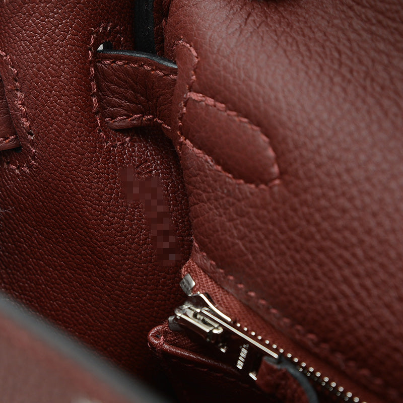 ケリー25 内縫い トゴ ルージュアッシュ シルバー金具 W刻印 ハンドバッグ